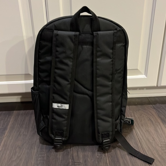 Puma Women’s Girls backpack school book bag black new laptop water bottle pocket - Picture 2 of 12